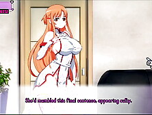 Waifu Hub [Hentai parody game PornPlay ] Ep. one Asuna Porn Couch casting - this wild chick from sword Art Online want to be a po