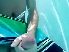 Cumming In The Public Pool