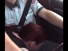 Redhead Teen Gobbles Cock In Audi Ride