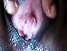 Wet Ebony Pussy Close Up