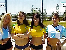 Gorgeous Female Bffs Bang Soccer Coach