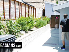 Tiny Asian Student Lulu Chu Has Sneaky Sex With Her Huge Cock Wh