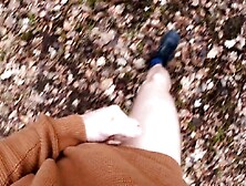 Twink Grabs His Hard Cock And Jerks Off In The Woods