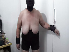 MaskedKinky - Hard tit slapping