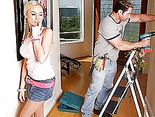 Electrician Pounding Her Young Tight Pussy