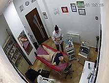 Hidden Cameras. Beauty Salon, Hair Removal Pussy And Ass 1