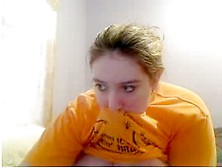 Fatty cam girl shows off huge natural boobs