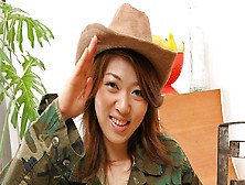 Seira Rando In Japanese Army Chick Seira Rando Enjoys A Cock Rodeo - Avidolz