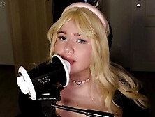 ASMR Step Sis TEASING U - MOIST LICKING,  SUCKING,  MASSAGE,  HJ,  UPCLOSE LICKING + FEET - EmmaTASMR