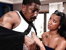 Black teen stepdaughter helps out her cripple BBC stepdad