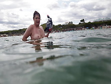 Chrissi Nude Swimming In Mallorca