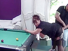 Taking Granny Over A Pool Table