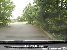 Youthful Tattoed Angel Bangs in Car with Stranger for CASH