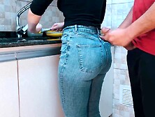 Cumming On my Maid's Booty with Gym Garments whilst that babe was Washing Dishes (FREE USE/COMPILATION))