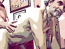 Porn Cartoon. Nypster with 80yo Client Daddy Canzio.