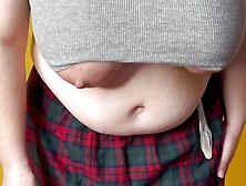 Femdom wife Milky Mari collect fresh seed from my cock and impregnate own hairy pussy with that