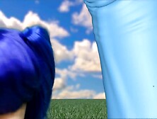 Munchkin Gal with Large Blue Dick