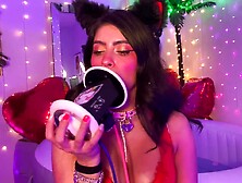 ASMR EAR LICKING SEXY CATGIRL ARA ARA MEOW Your Valentine Uwu - CorneliustheCat ASMR