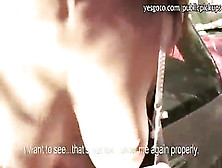 Naughty amateur flashing her tits and anal drilled for money