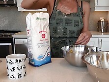 Getting lewd during the time that baking cookies so this guy gave me a cream pie in one as well as the other holes!