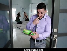 Youthful Thick Lalin girl And Ebony Cutie Scouts 3some With Customer