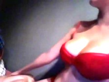 Curvy Blonde In Red Gets Nasty