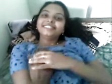 Desi Man Playing With Gf Boobs