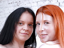 2 petite teens Aliska Black and Marica Shanti in a mega gang-bang with DPP DAP TP EKS266