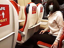 Public dick flash in the train.  Stranger girl jerk me off and suck me till I cum.  Risky real outdoor