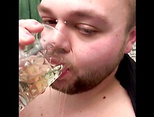 Bizarre Filthy D.  Ftm Drinks Piss Licks Toilet