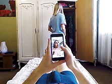 Step sister made her bro spunk just before mommy came home - BLACKMAILED