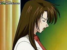 Hentai busty babe in uniform has rough sex