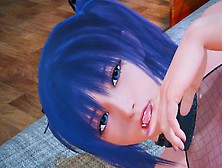 Hot Japanese Girl With Blue Haired Can Handle Big Cock Properly: