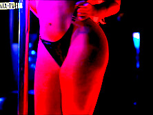 The Hot Blonde Goes To A Men's Club In The City Of São Paulo To Do Striptease