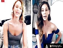 Mommysgirl Thirsty Emma Hix And Stepmom Cherie Deville Share Their Dripping Snatch On Cam