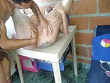 Little Hispanic With Huge Behind Gets Her Butt Screwed By Her Uncle On A Table With Lustylatinasex