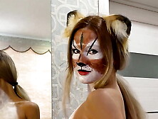 Bodyart Bitch Blowing Meat and Doggystyle Fuck