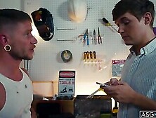 Bratty Twink Takes A Mechanic's Cock Deep Down His Throat