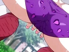 Anime cutie sucks a hard pecker and moans while being fucked