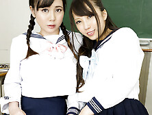 Lesbian Showtime (Schoolgirls Edition) - Japanese Rezu Voyeur (fake) (18+)