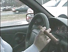 Huge Cigar In The Car