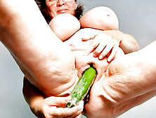 Hot Granny Solo Masturbation With Big Cucumber - Mariaold