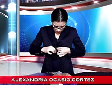 Cassandra Cain as Alexandria Ocasio-Cortez in AOC's LIVE Tugjob