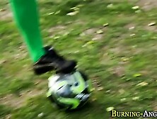 Tattooed babe rides bbc