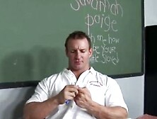 Brunette hottie Sabannah Paige rammed rough by her prof (Kylie Amour)