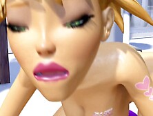 3Dgspot - Horny Teen Can't Resist Getting Both Holes Fucked With Vegetables! 3D Cartoon Porn!