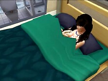 Johnny Depp bangs his fiancee Angelina Jolie in the red bedroom - sims 4 sex