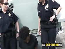 Busty Nympho Cops Use Their Tongue To Cover A Wet Bbc