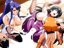 Hentai Bombshells Get Their Squirting Holes Drilled Deep