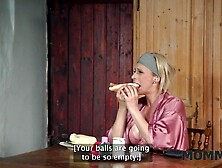 MOMMY4K.  Mamma was having joy with a sausage,  and then with youthful knob